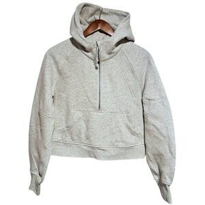 lululemon Scuba Oversized 1/2 Zip Hoodie Ultra Light Grey Size XS/S